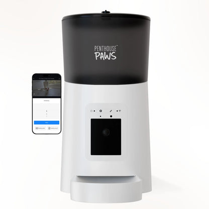 Smart HD Feeder, Automatic 6L Food Dispenser for Cat & Dog, 1080P, 2-Way Audio, Backup Power, 15 Meals/Day, White