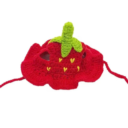 Hand-Made Cat Hat Elastic Woven Cap Pet Hat Puppy Kitten Headwear Knitted Hat Party Photo Shoot Props Decoration Cat Accessories